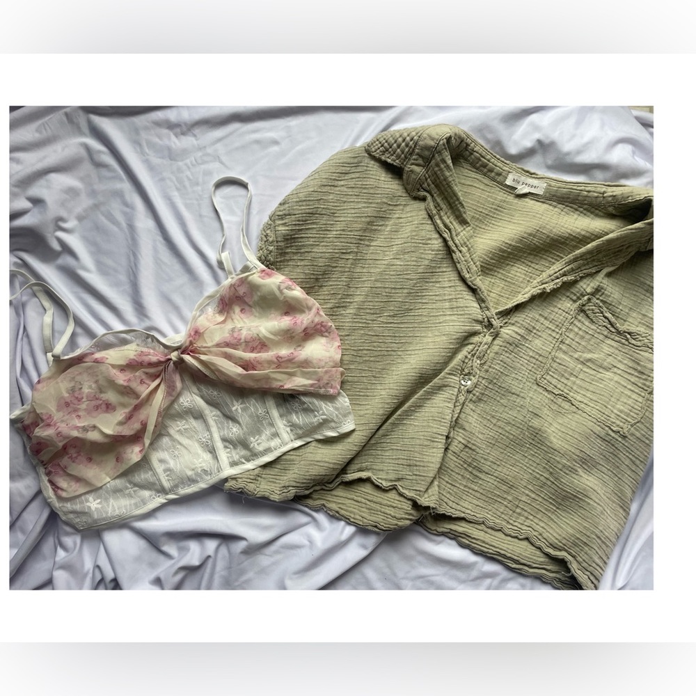 STYLE BUNDLE-corset top with button down